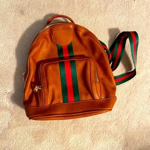 Mint condition tan leather backpack